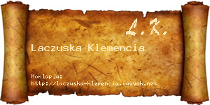 Laczuska Klemencia névjegykártya